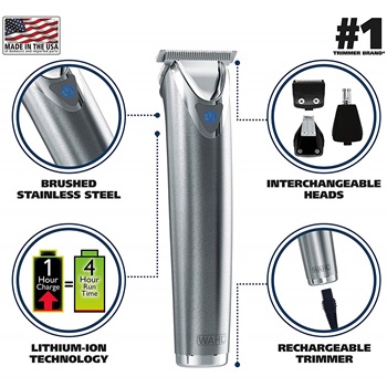 Wahl Stainless Steel Lithium Ion+ Model 9818