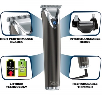 wahl superior performance stainless steel lithium ion grooming kit