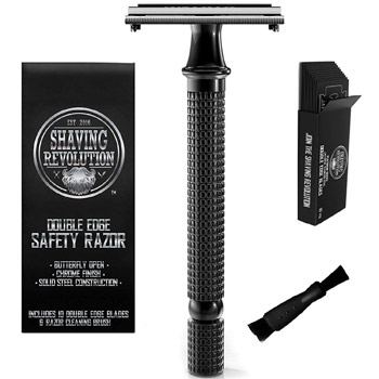 shaving revolution long handle double edge safety razor